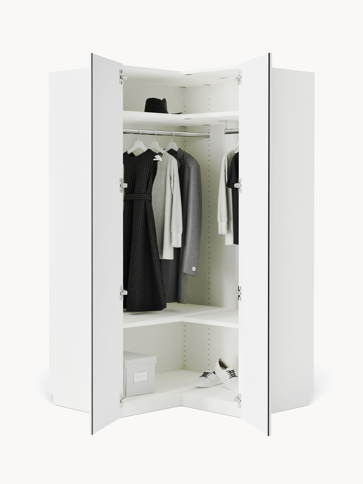 Charvella Modular Corner Wardrobe, 115 cm Wide