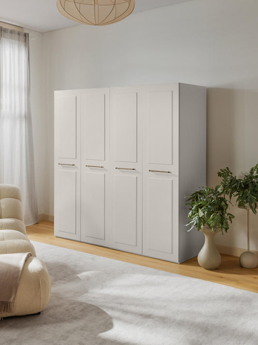 Charvella Modular Hinged-Door Wardrobe, 200 cm Wide, in Various Sizes