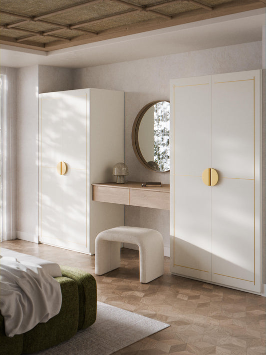 Denvira Modular Hinged-Door Wardrobe, 100 cm Wide, in Various Sizes