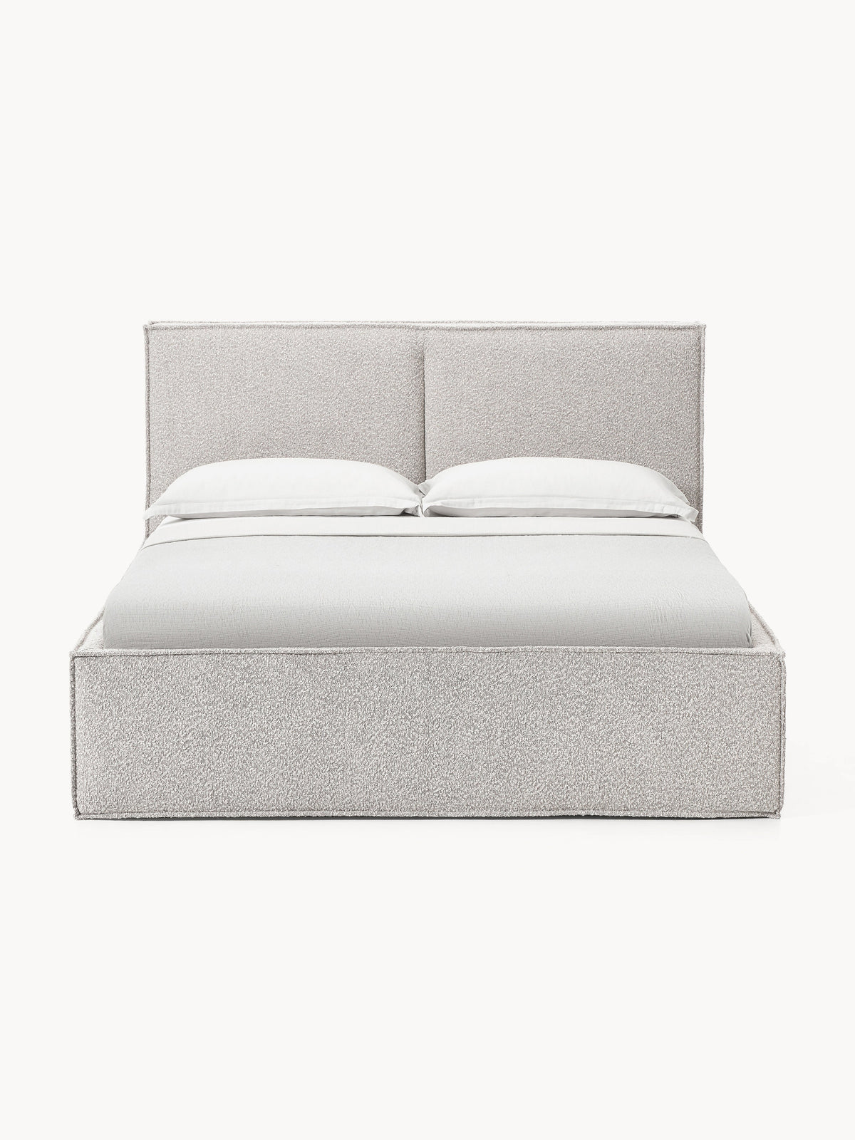 Drevio Bouclé Upholstered Bed