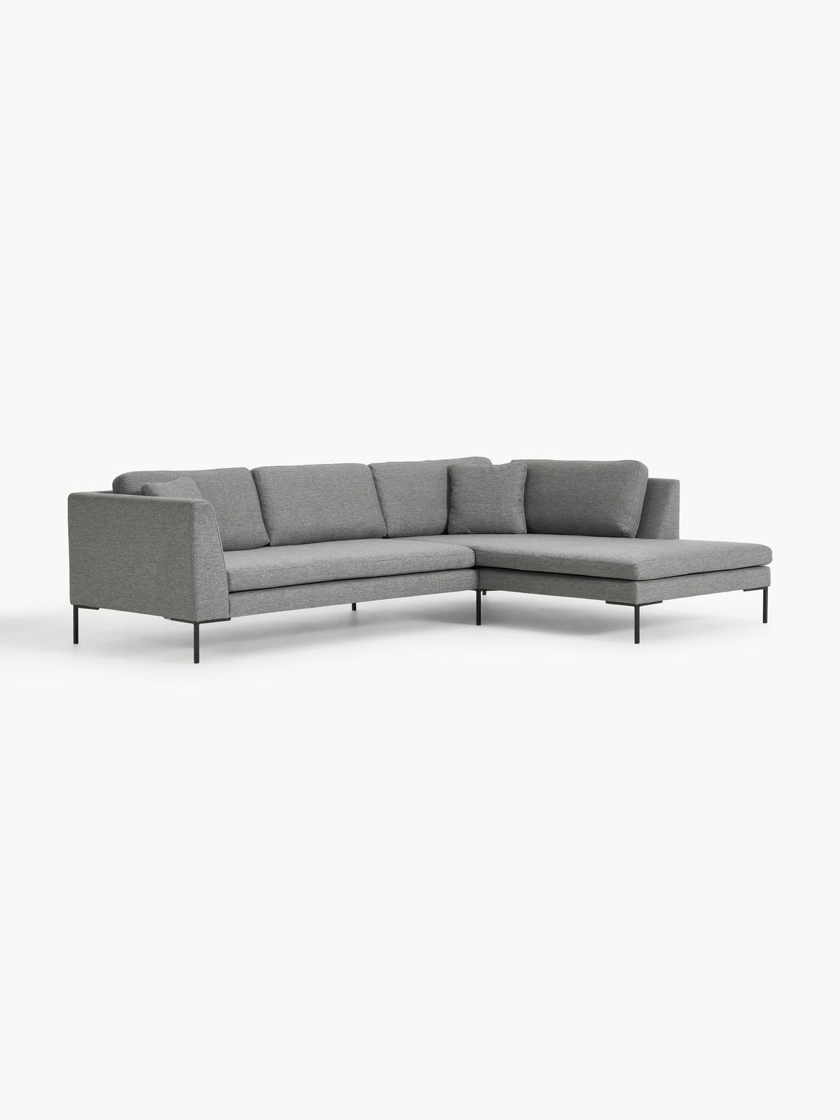Emvira Corner Sofa with Metal Legs