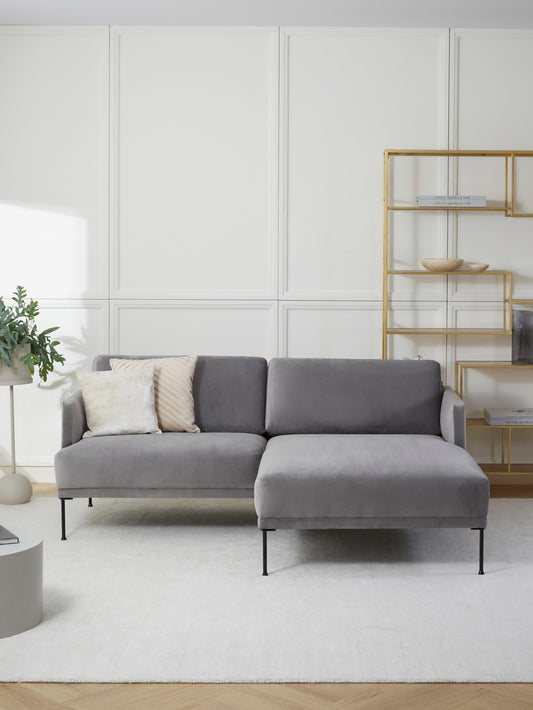 Fluvano Small Corner Sofa in Velvet