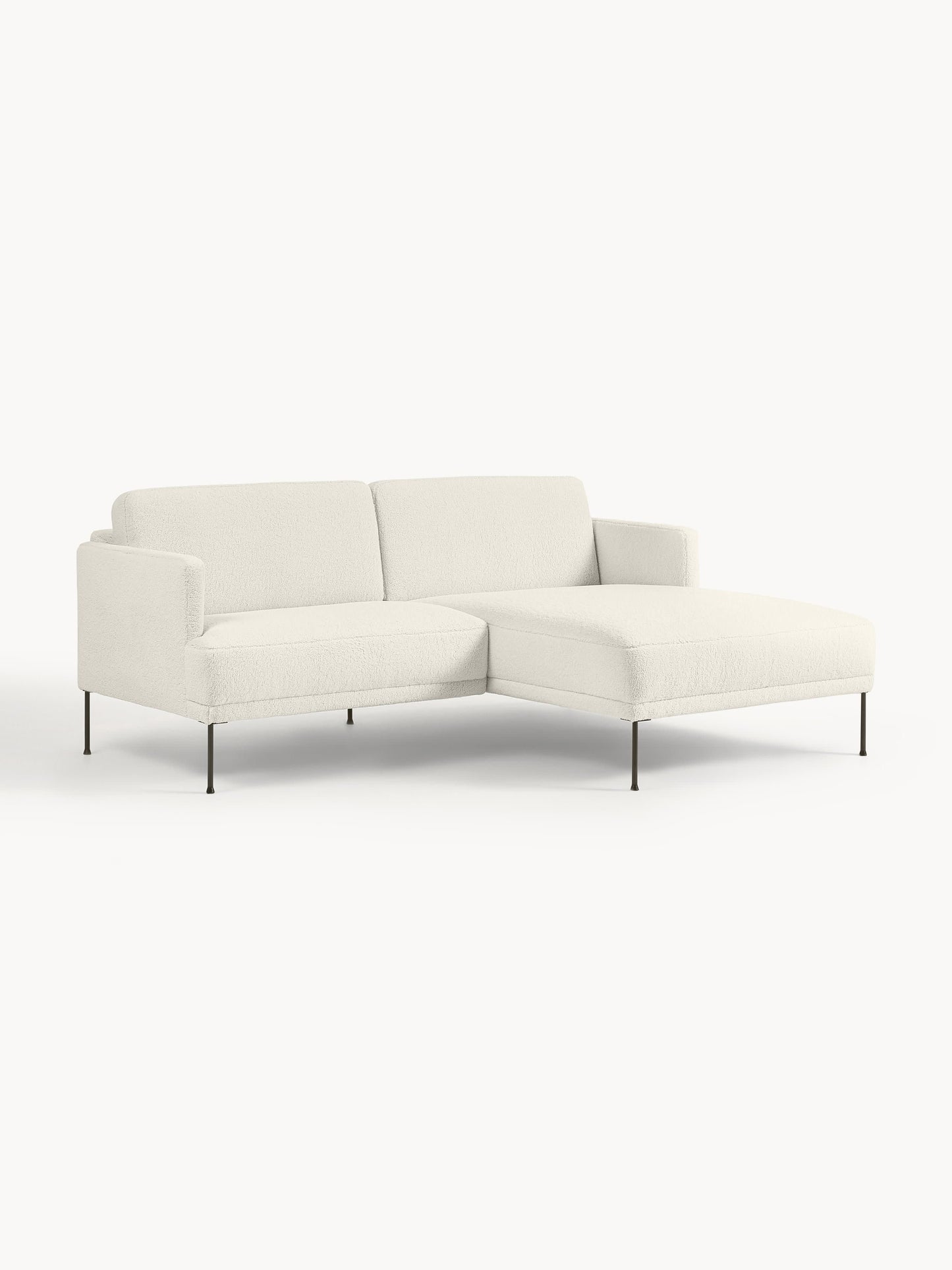Fluvano Small Teddy Fabric Corner Sofa