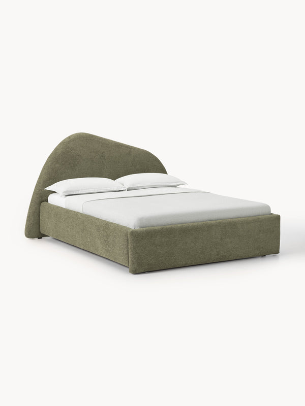 Garreth Upholstered Bed in Bouclé