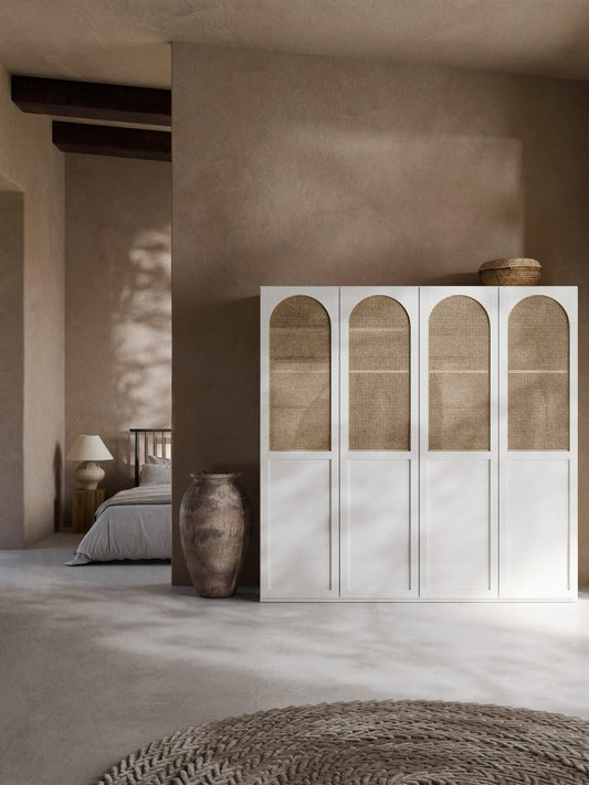 Jeanova Modular Hinged-Door Wardrobe, 200 cm Wide, in Various Sizes