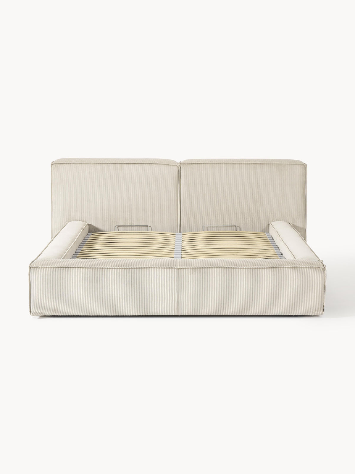 Lennvik Corduroy Upholstered Bed with Storage