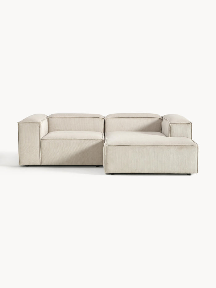 Lennvik Modular Corduroy Corner Sofa (2-Seater)
