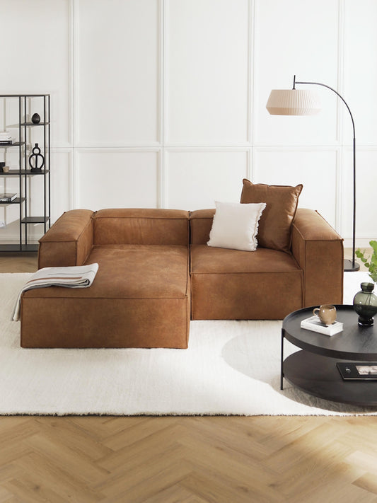 Lennvik Modular Leather Corner Sofa (2-Seater)