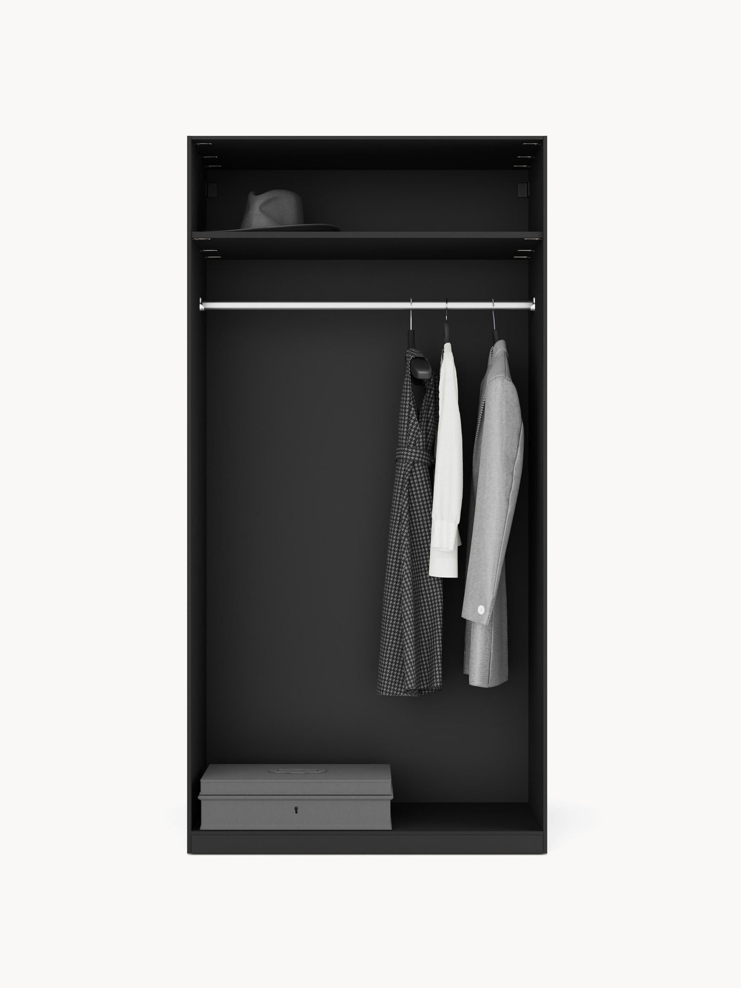 Lenvaro Hinged-Door Modular Wardrobe, 100 cm Wide, in Various Sizes