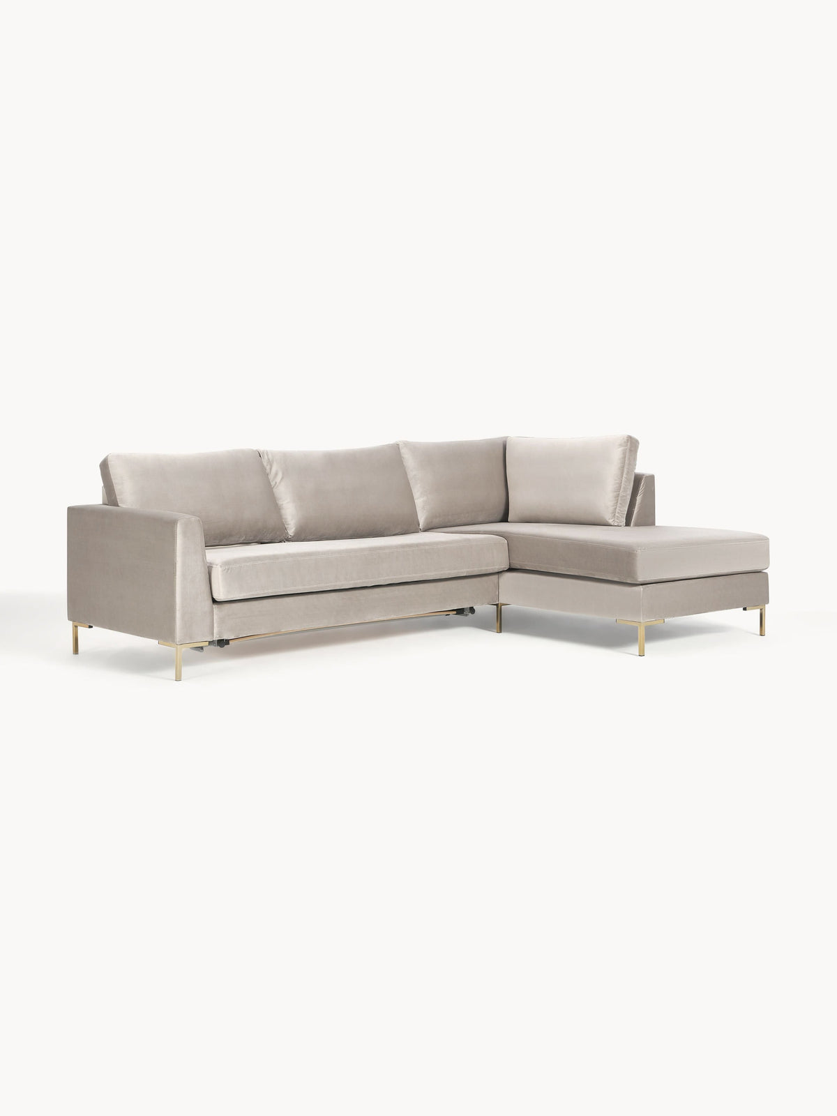Lunvira Sofa Bed in Velvet with Mattress, 3-Seater