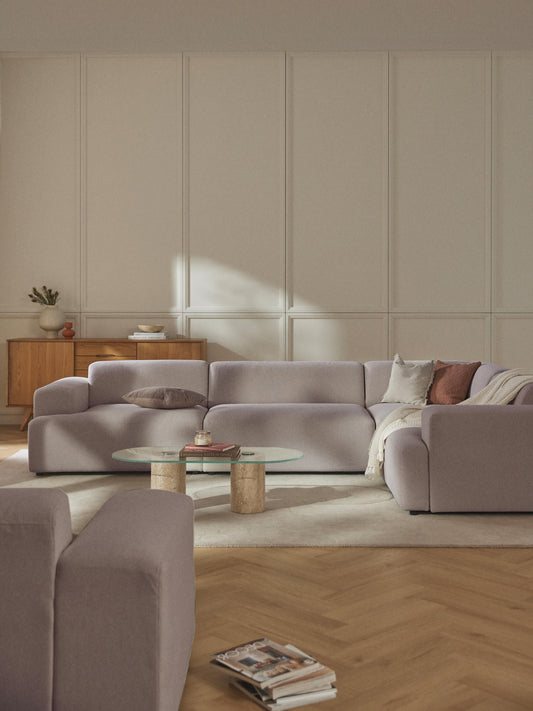 Melvora Large Corner Sofa, 4-Seater