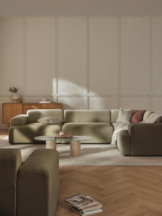 Melvora Large Corner Sofa, 4-Seater