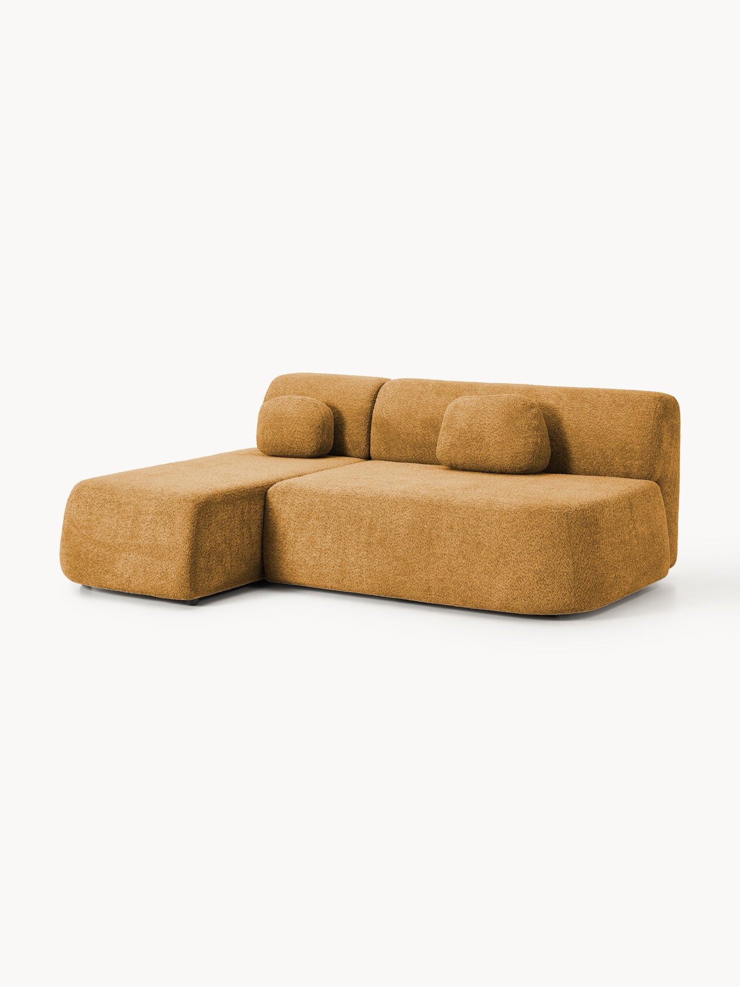 Paolen Sofa Bed with Storage in Teddy Bouclé