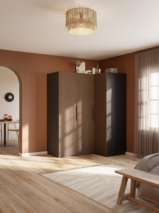 Simvera Modular Corner Wardrobe, 165 cm Wide, in Various Sizes