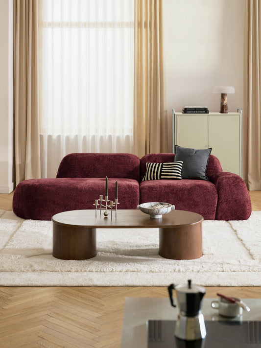 Wolvara Modular Chaise in Teddy Bouclé (3-Seater)