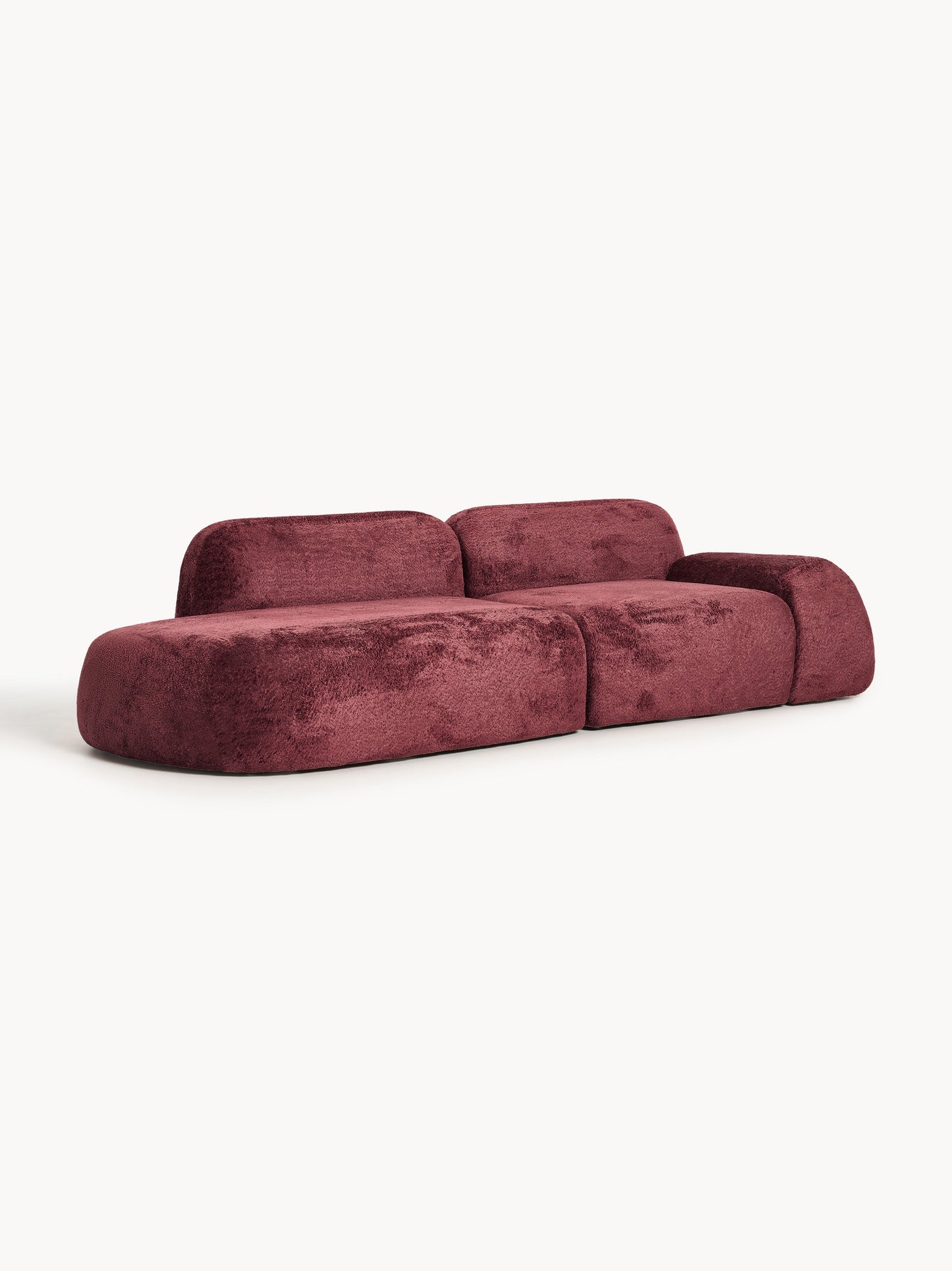 Wolvara Modular Chaise in Teddy Bouclé (3-Seater)