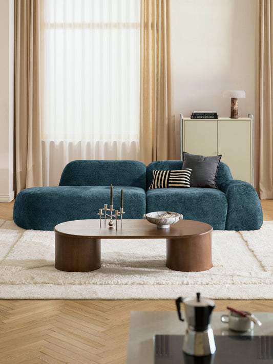 Wolvara Modular Chaise in Teddy Bouclé (3-Seater)