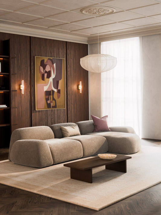 Wolvara Modular Teddy Corner Sofa, 4-Seater