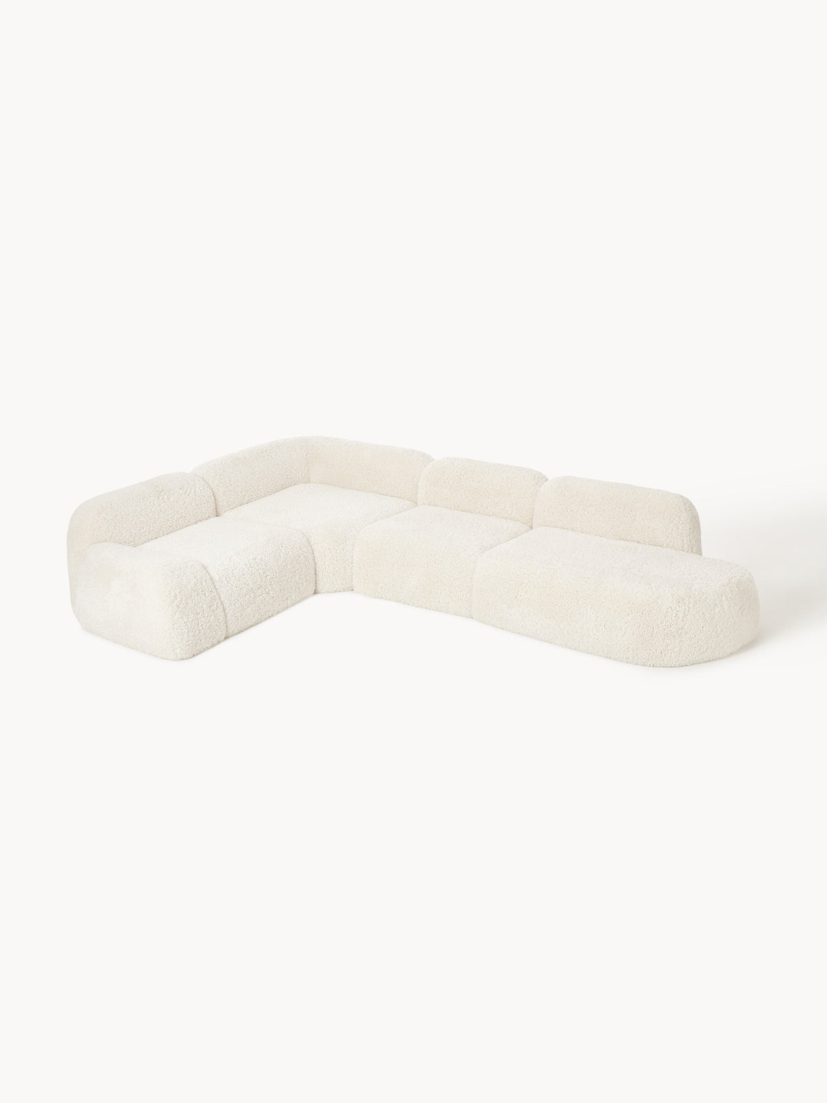 Wolvara Modular XL Teddy Corner Sofa with Chaise Longue
