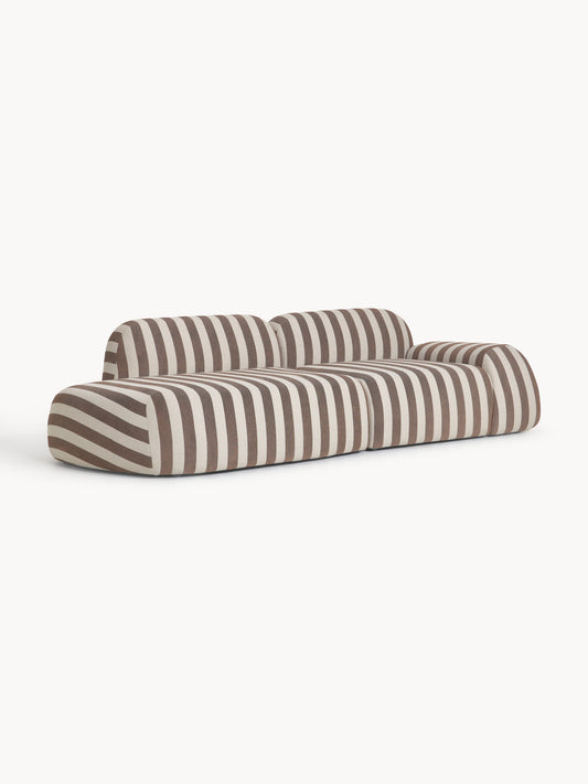 Wolvara Striped Modular Sofa (3-Seater)