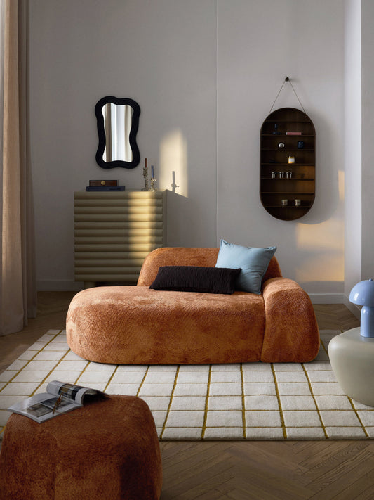 Wolvara Teddy Bouclé Sofa with Chaise Longue (2-Seater)