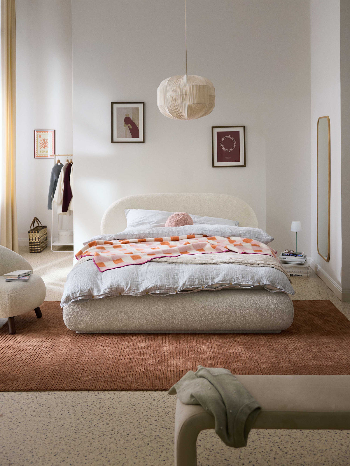 Albera Bouclé Upholstered Bed