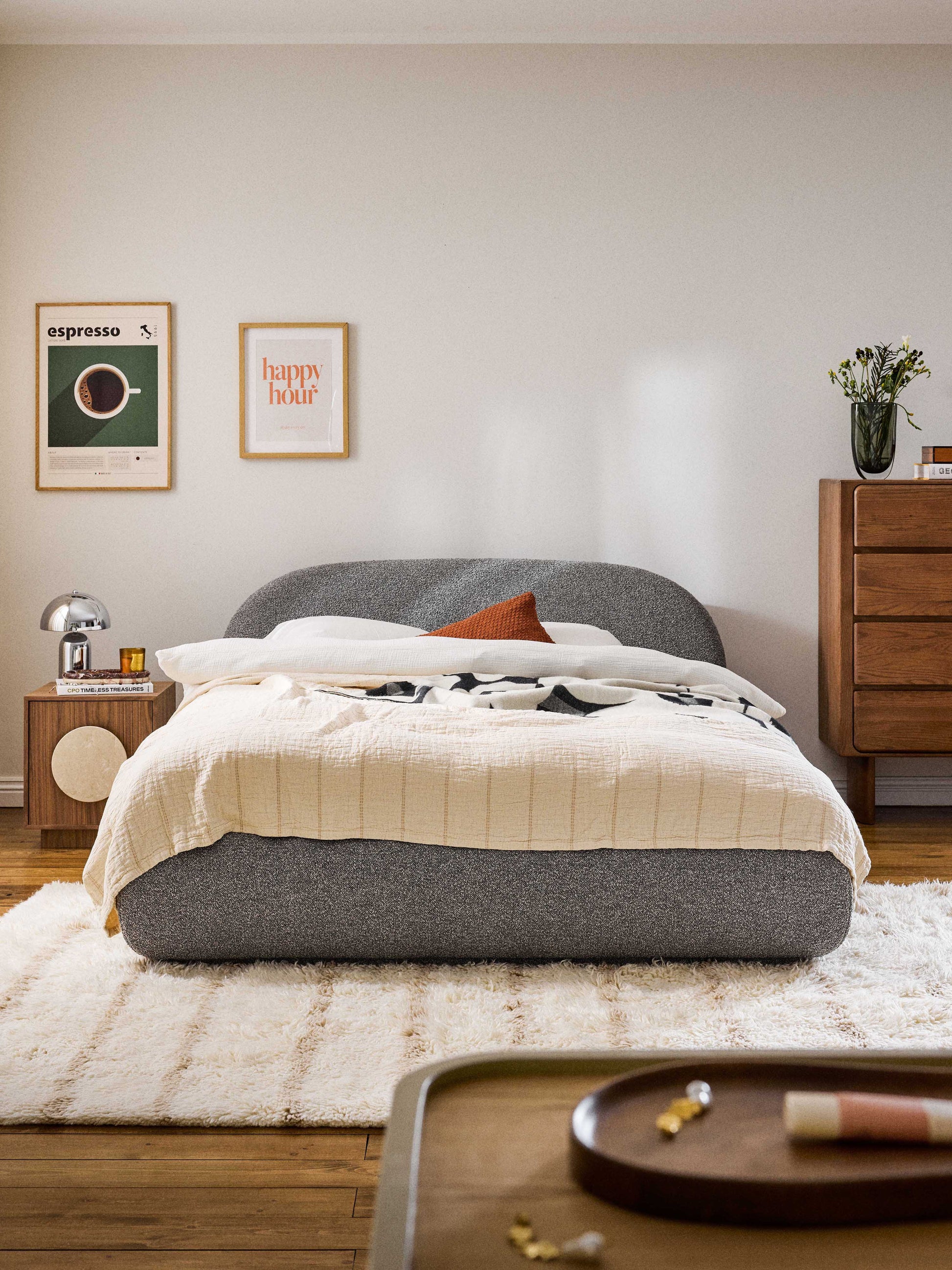 Albera Bouclé Upholstered Bed