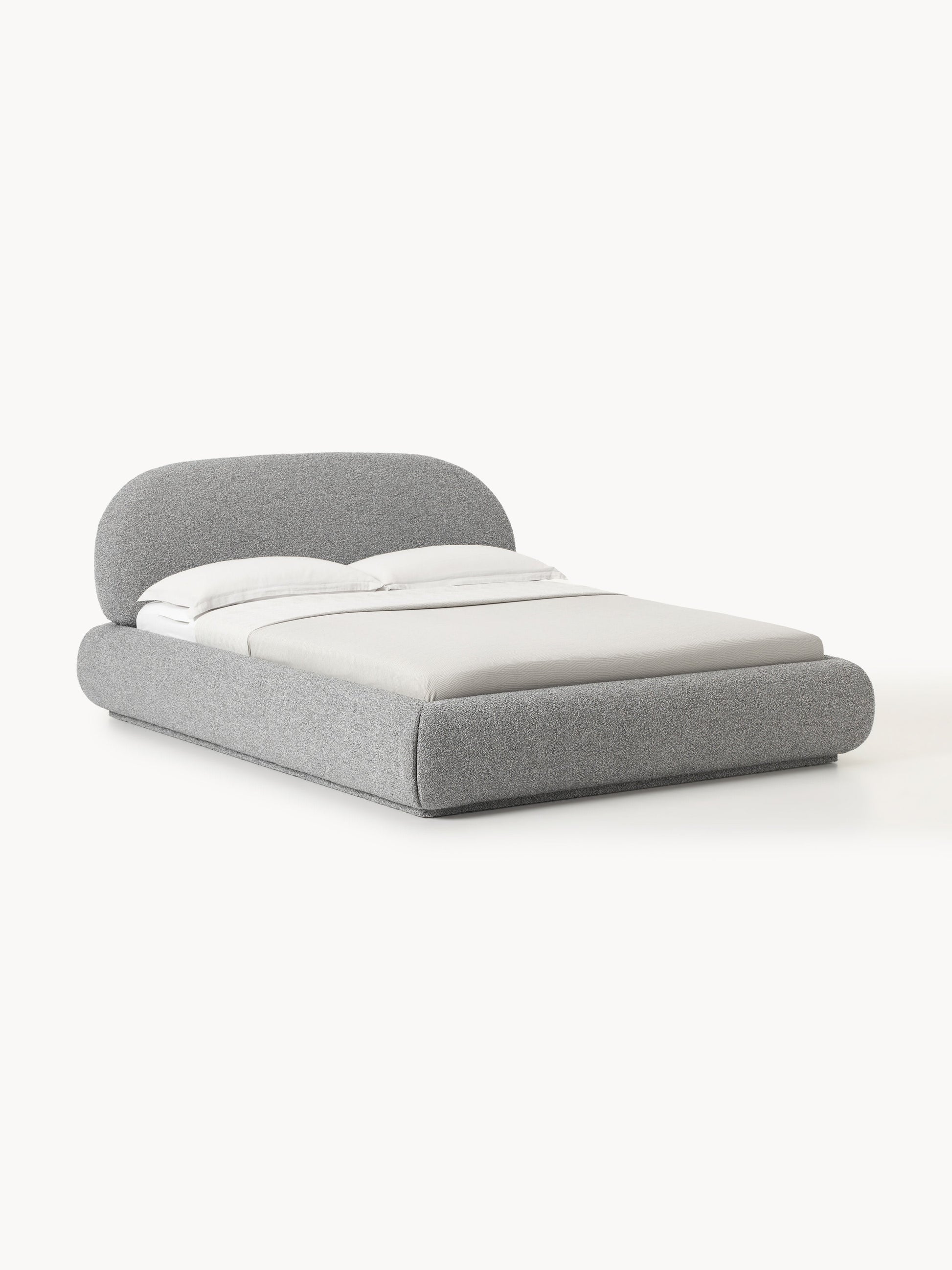 Albera Bouclé Upholstered Bed with Storage