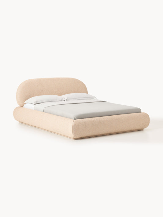 Albera Bouclé Upholstered Bed with Storage