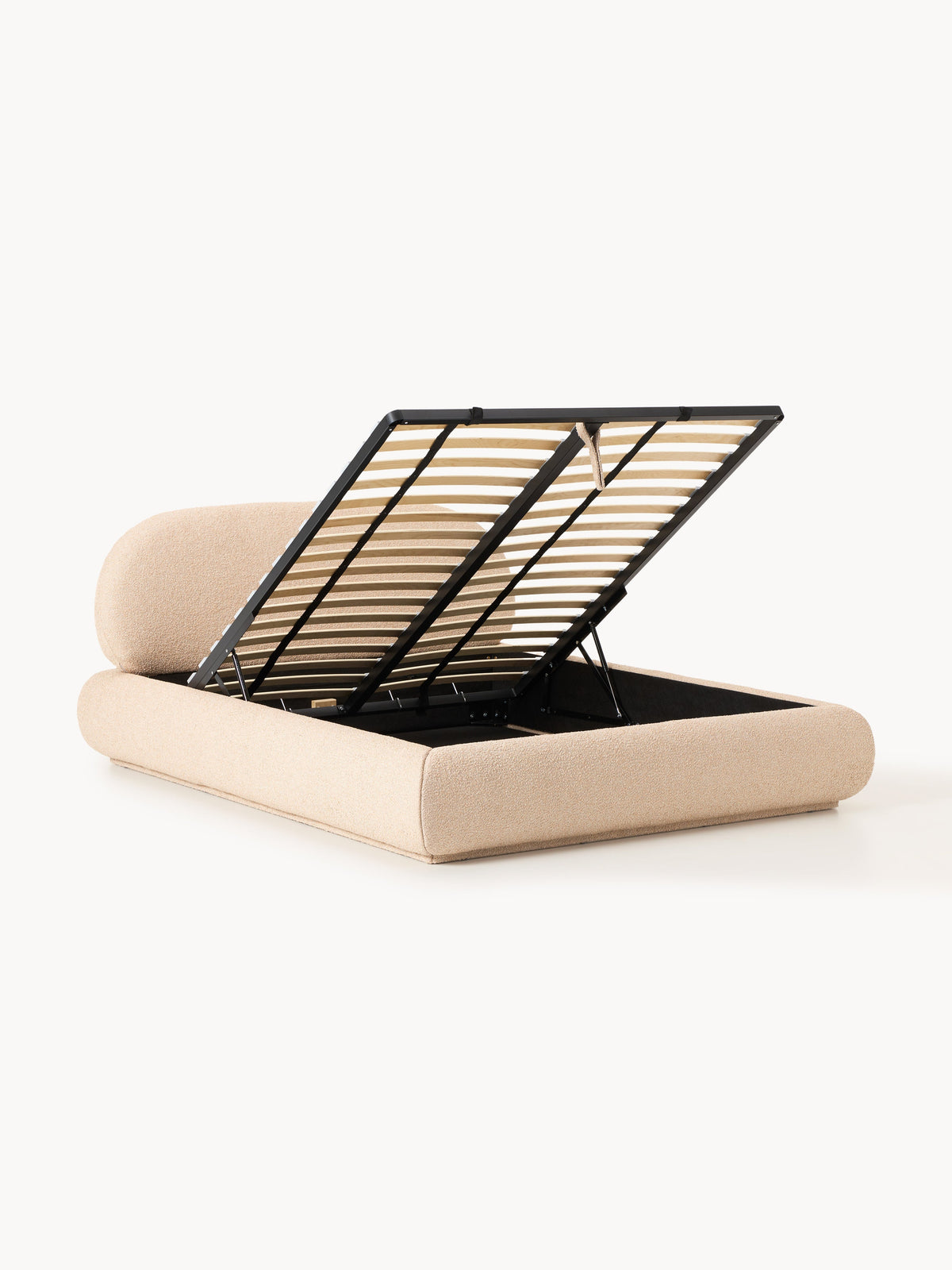 Albera Bouclé Upholstered Bed with Storage