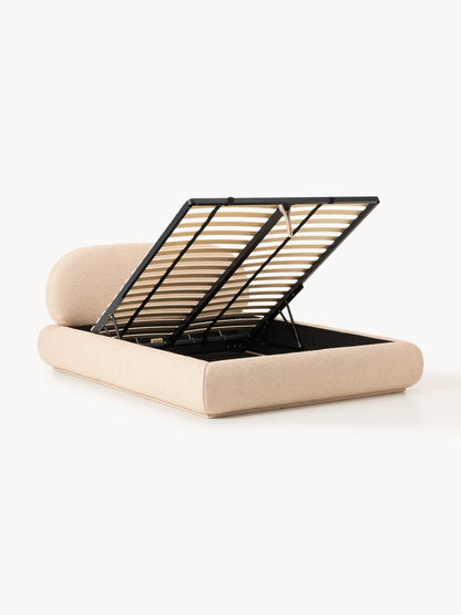 Albera Bouclé Upholstered Bed with Storage