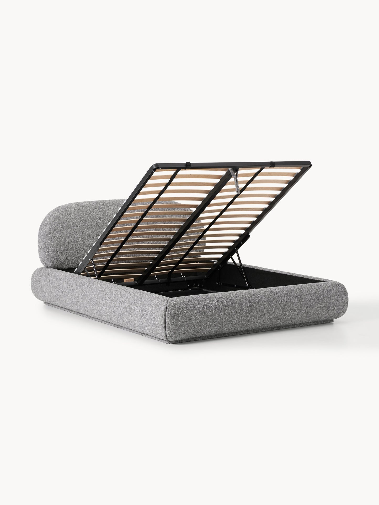 Albera Bouclé Upholstered Bed with Storage