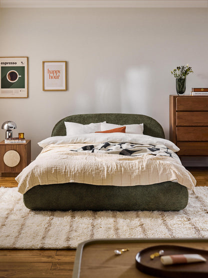 Albera Upholstered Teddy Bouclé Bed