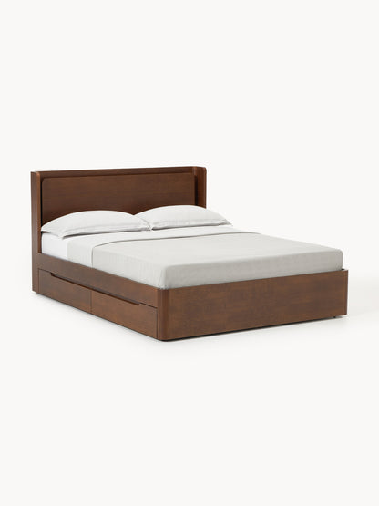 Alvano Wooden Bed with Drawers