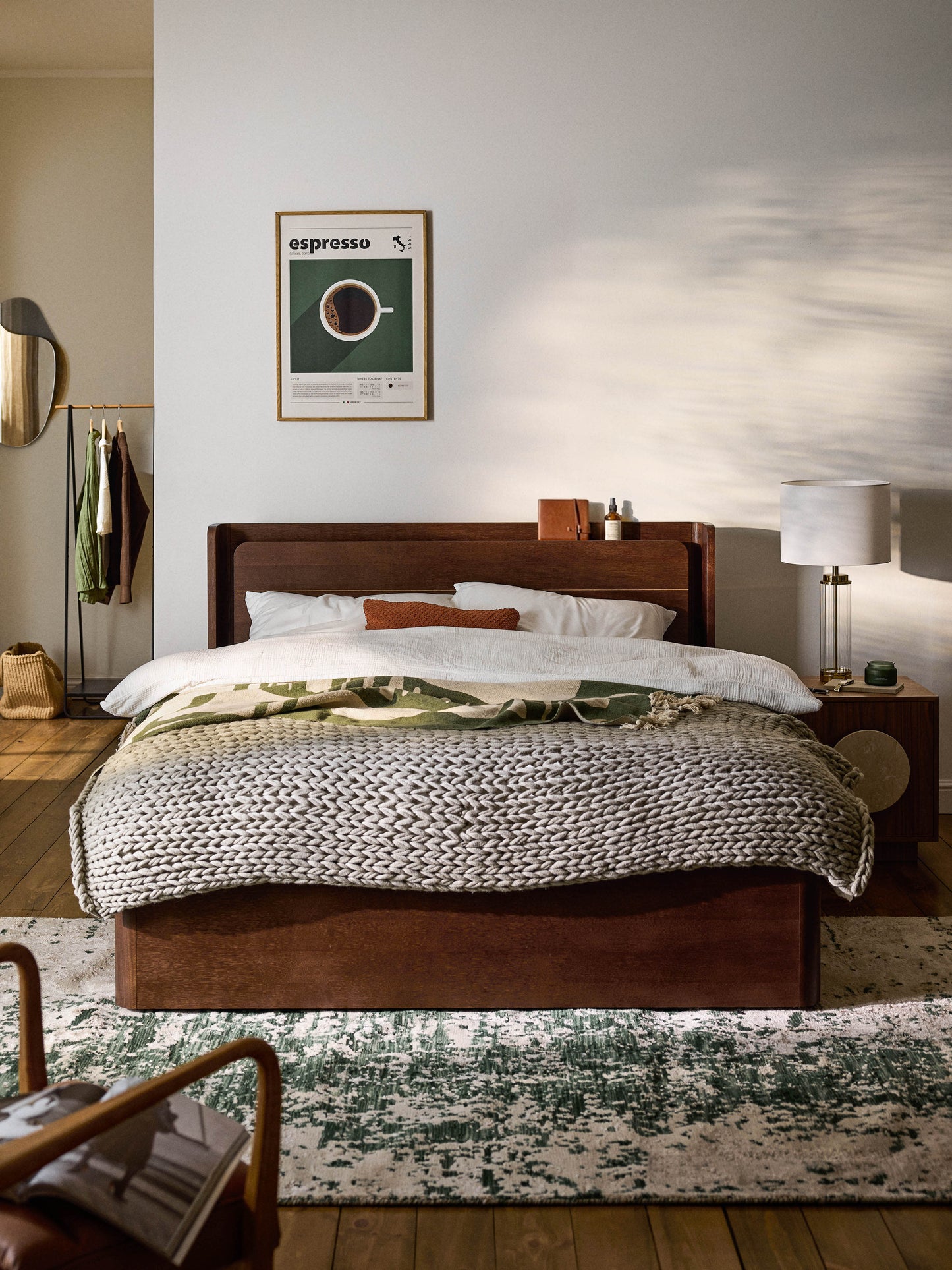 Alvano Wooden Bed with Drawers