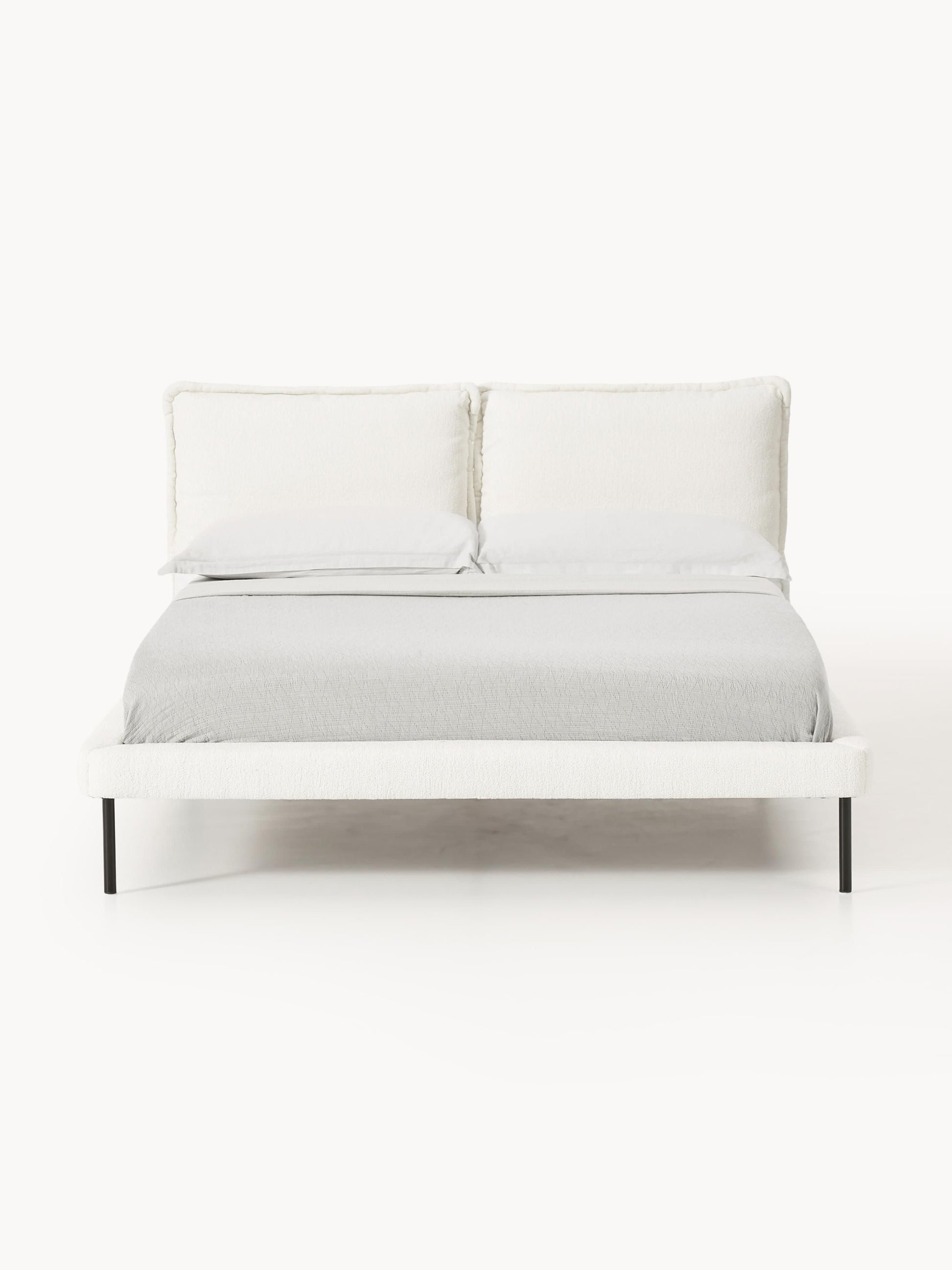 Amelva Upholstered Teddy Bouclé Bed