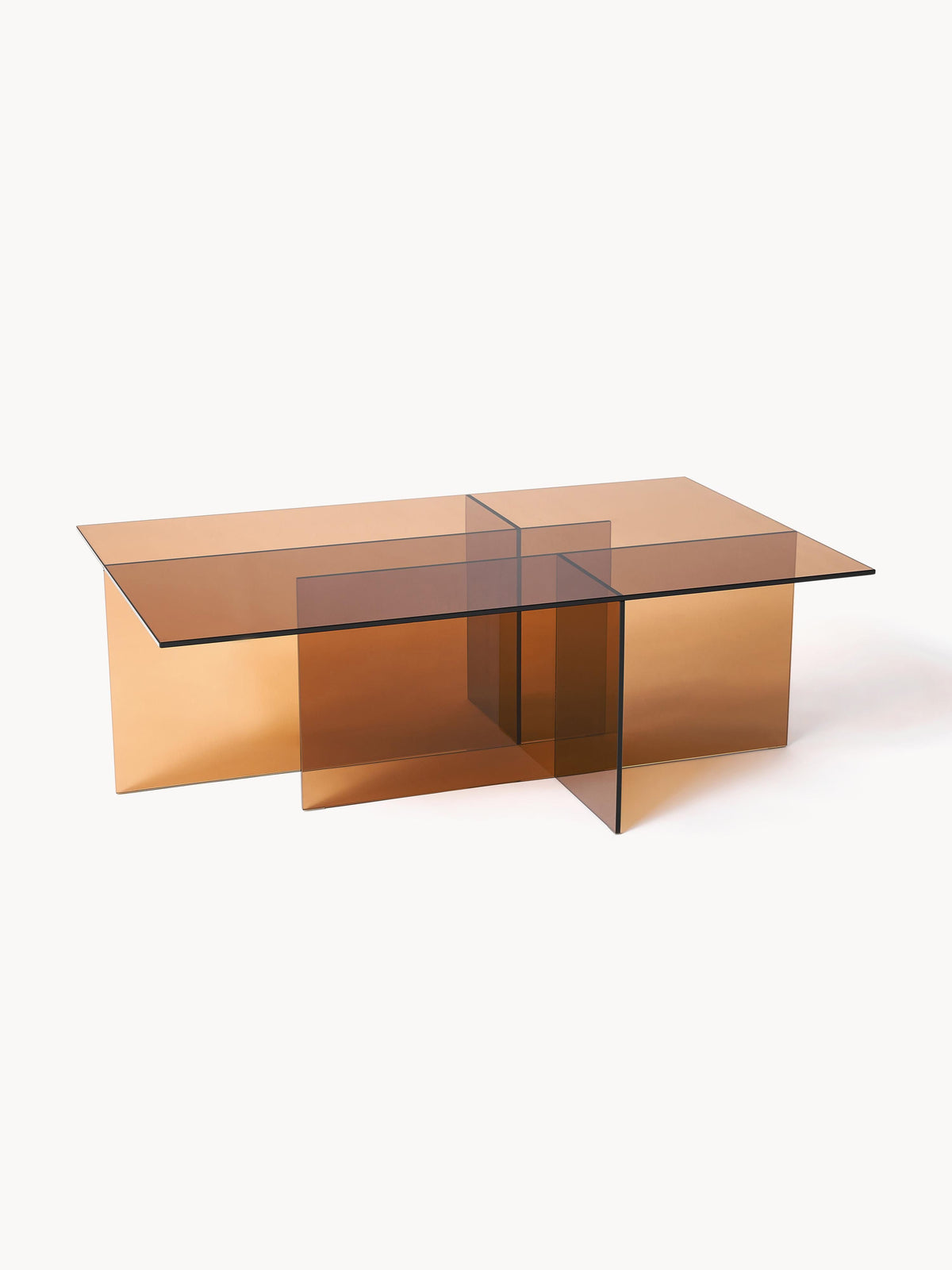 Anousa Coffee Table in Glass, W 102 cm