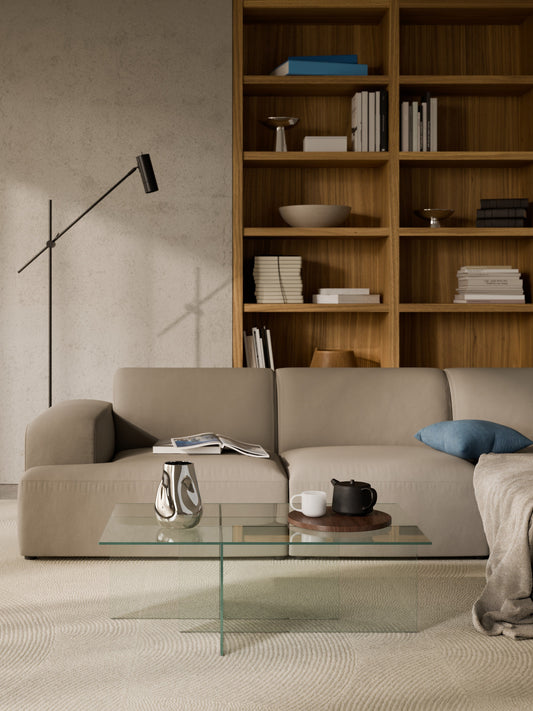 Anousa Coffee Table in Glass, W 102 cm