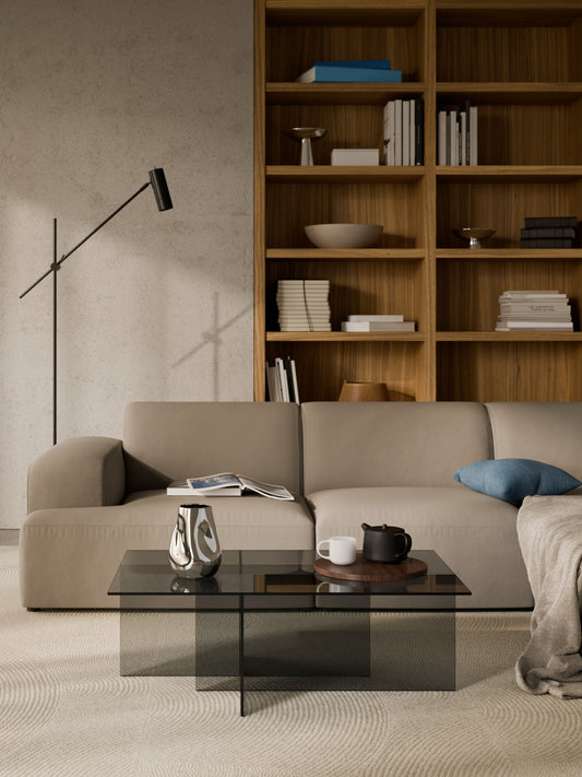Anousa Coffee Table in Glass, W 102 cm