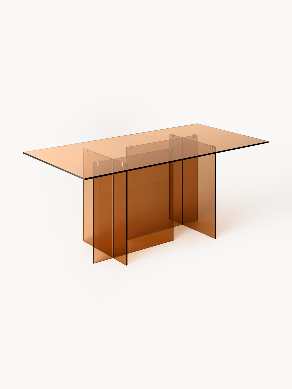 Anousa Glass Dining Table, 180 x 90 cm