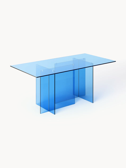 Anousa Glass Dining Table, 180 x 90 cm