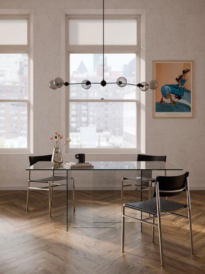 Anousa Glass Dining Table, 180 x 90 cm