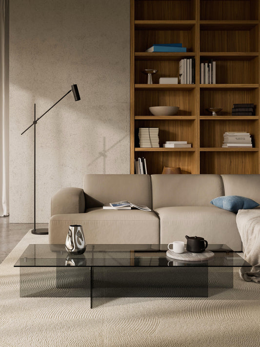 Anousa Large Coffee Table in Glass, W 160 cm