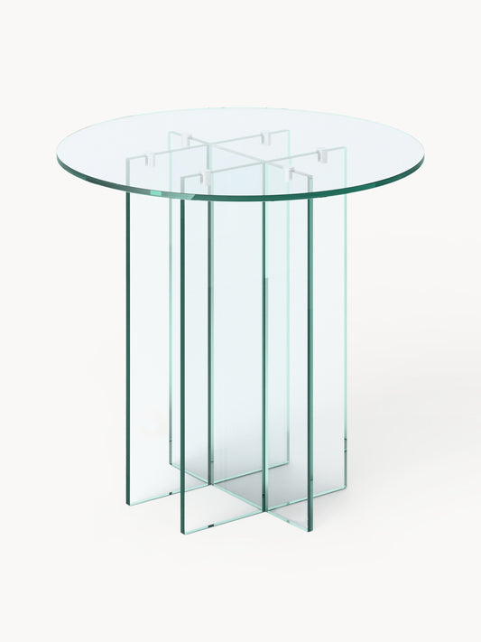 Anousa Round Glass Dining Table, in Various Sizes