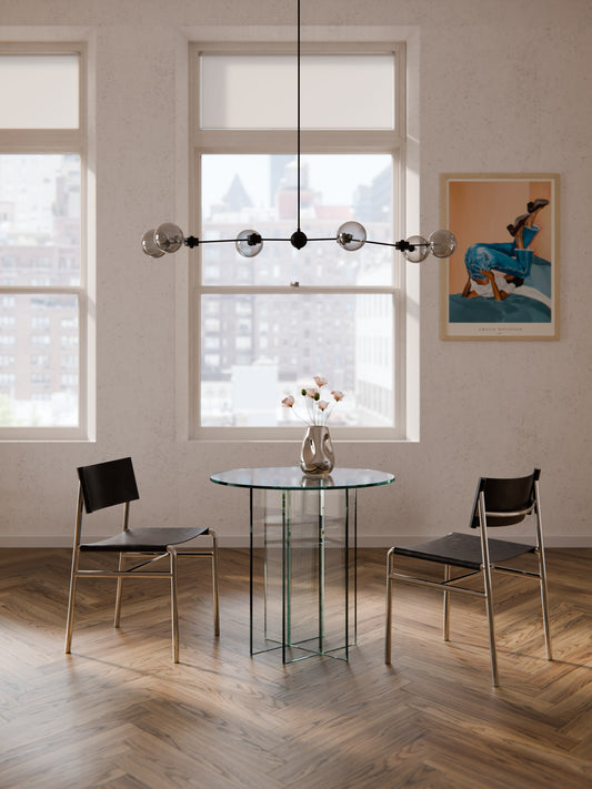 Anousa Round Glass Dining Table, in Various Sizes