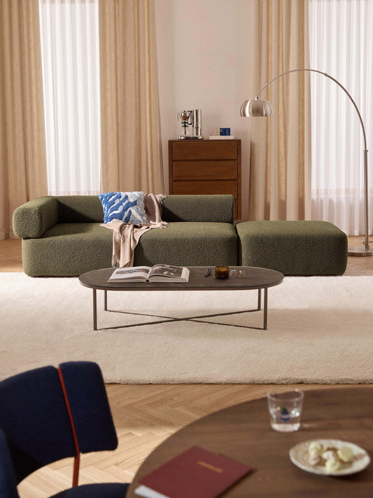 Antvaro Modular Ottoman in Bouclé