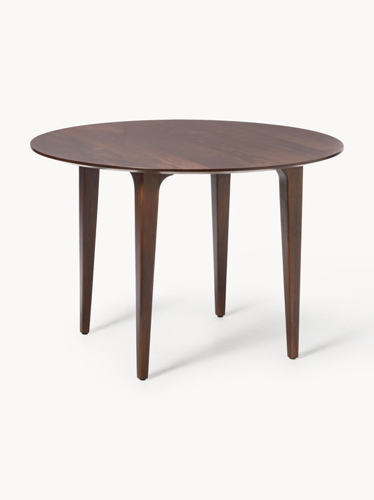 Archvero Round Dining Table in Mango Wood, Ø 110 cm