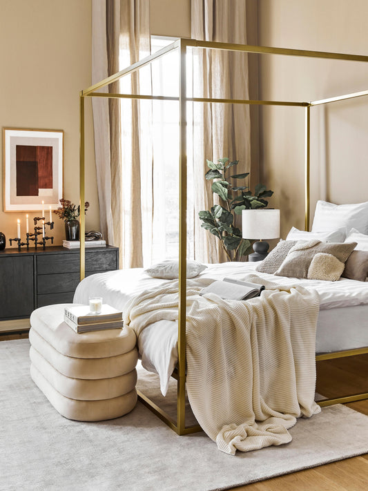Belvano Metal Four-Poster Bed