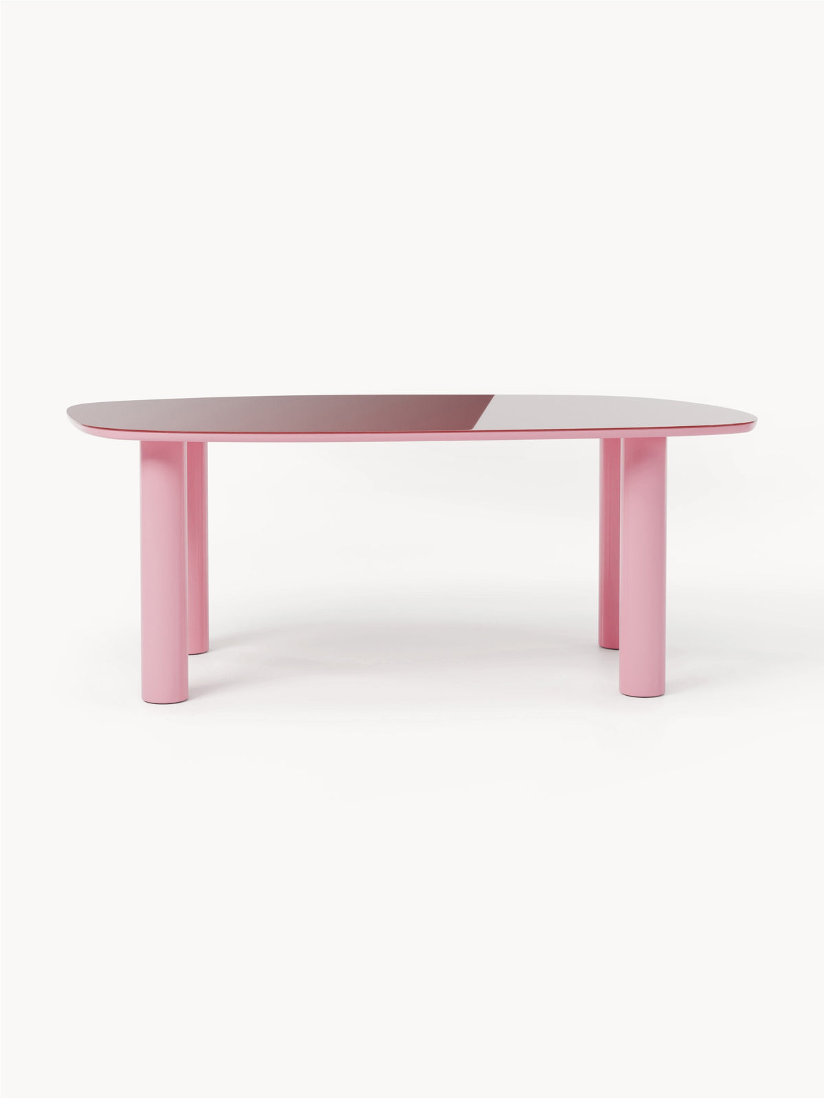 Benvaro Organic Dining Table with Glass Top, 200 x 110 cm