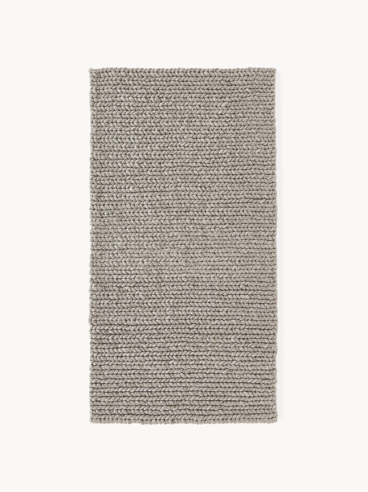 Brunavo Handmade Wool Rug with Braided Texture